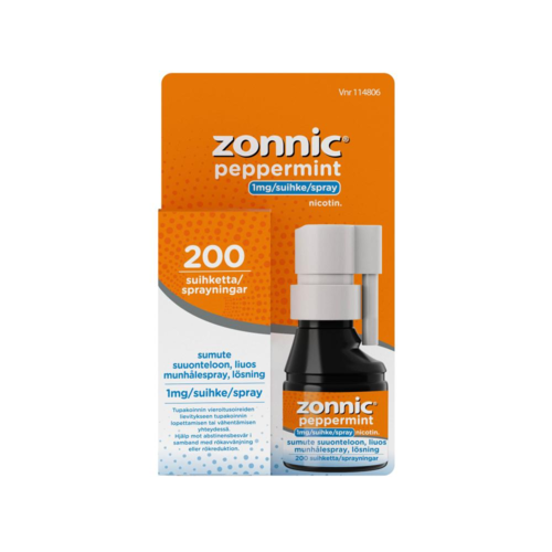 ZONNIC PEPPERMINT sumute suuonteloon, liuos 1 mg/suihke 15 ml 200 annosta