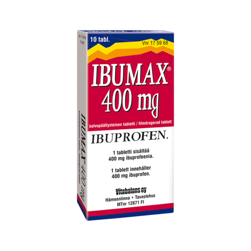 IBUMAX tabletti, kalvopäällysteinen 400 mg 10 fol