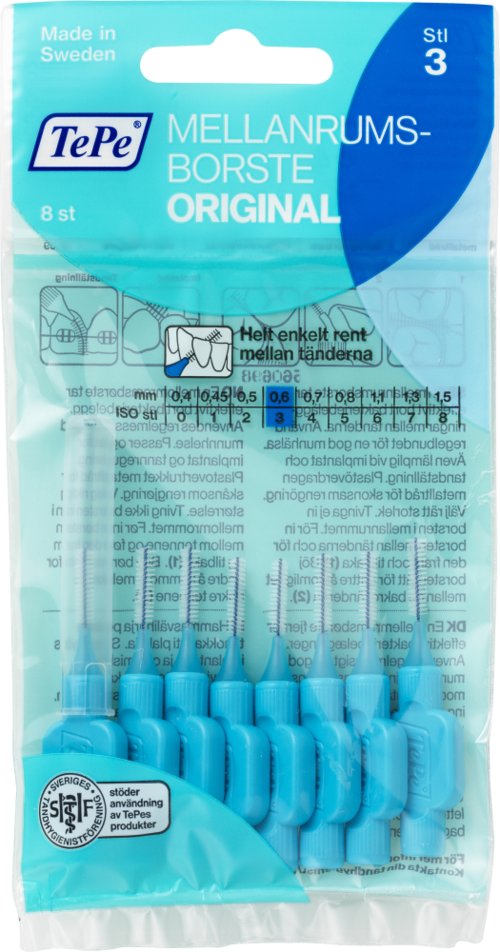 TePe hammasväliharja Original 0,6 mm sininen 8 kpl