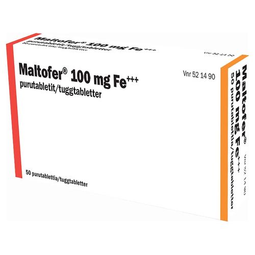 MALTOFER 100 mg purutabl 50 fol