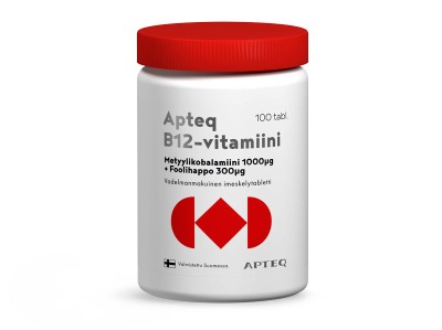 Apteq B12 metyylikobalamiini 1000 mikrog 100 tabl