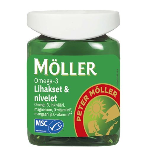 Möller Omega-3 Lihakset & nivelet  60 kaps