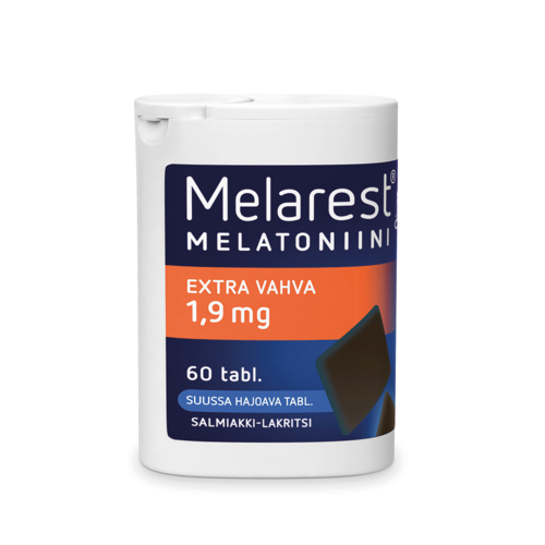 Melarest 1,9 mg Salmiakki-Lakritsi 60 TABL