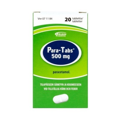 PARA-TABS 500 mg tabl 20 fol