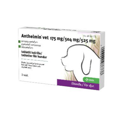 Anthelmin vet tabletti 175 mg / 504 mg / 525 mg 2 fol