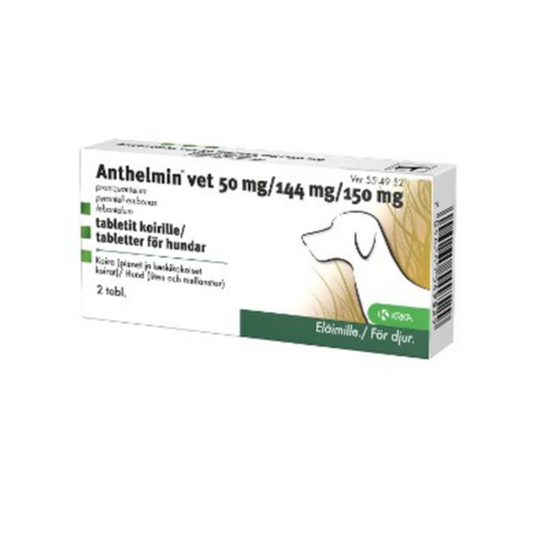 Anthelmin vet tabletti 50 mg / 144 mg / 150 mg 2 fol
