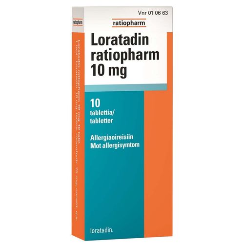 LORATADIN RATIOPHARM 10 mg tabl 10 fol