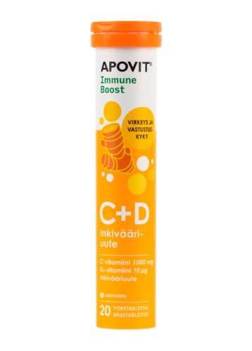 Apovit C+D-vitamiini-inkivääripore20tabl